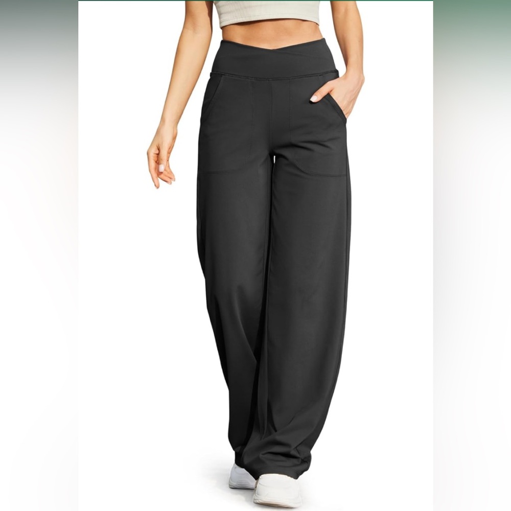 G4Free Black Wide-Leg Pants - Petite Large - NWOT